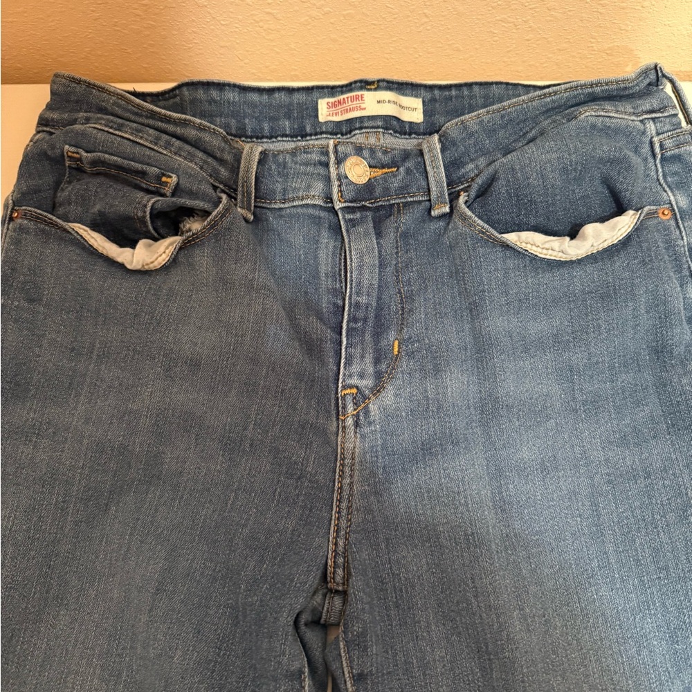 Signature by Levi Strauss Blue Straight Leg Jeans